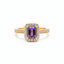 Pink Sapphire Octagon Ring, 1.00ct