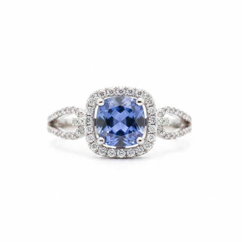 Blue Sapphire Cushion Ring, 1.52ct Main image