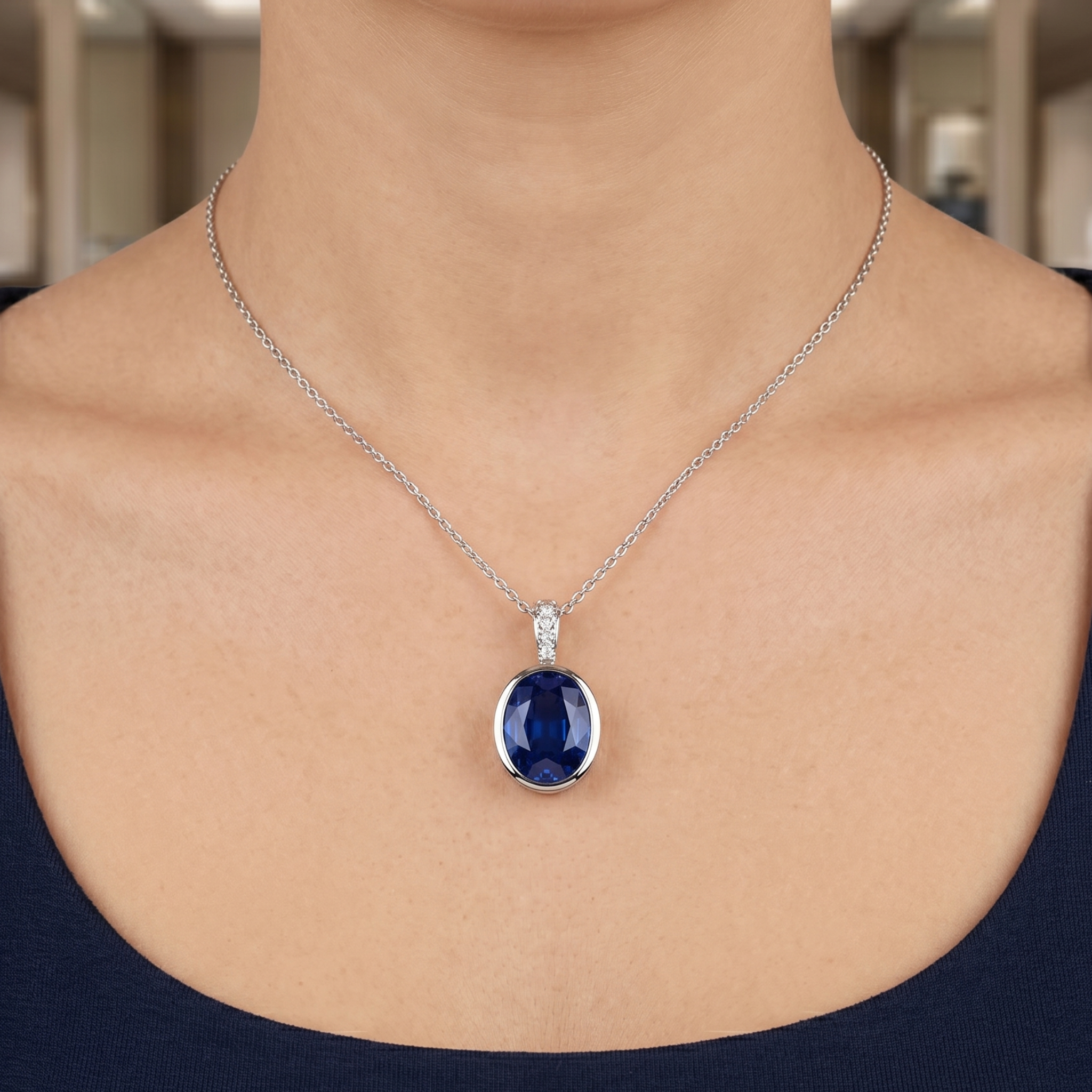 Ceylon Blue Sapphire Oval, 2.10ct Secondary image