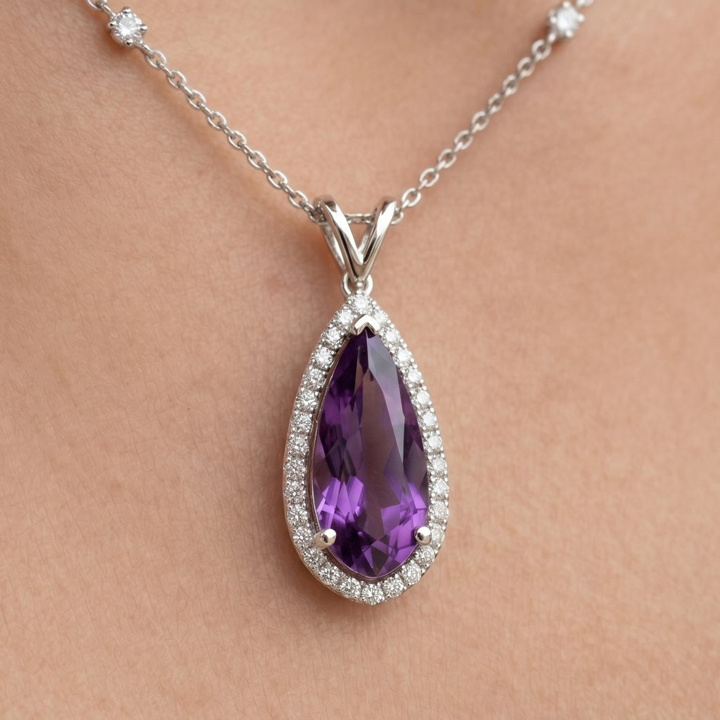 Ceylon Purple Sapphire Pear, 1.86ct