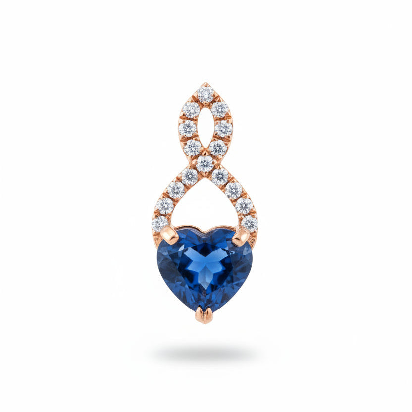 Cornflower Sapphire Heart Pendant, 2.60ct Main image